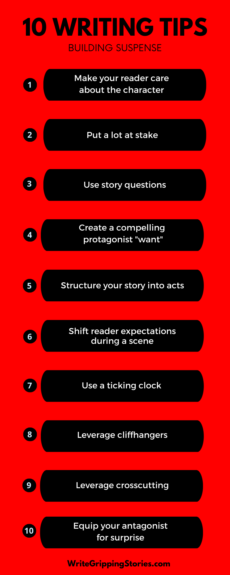 10 tips for writing a suspenseful book