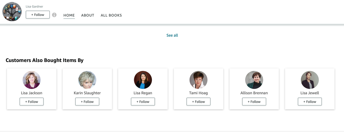 Example of Also Bought Section on an Amazon Author Page