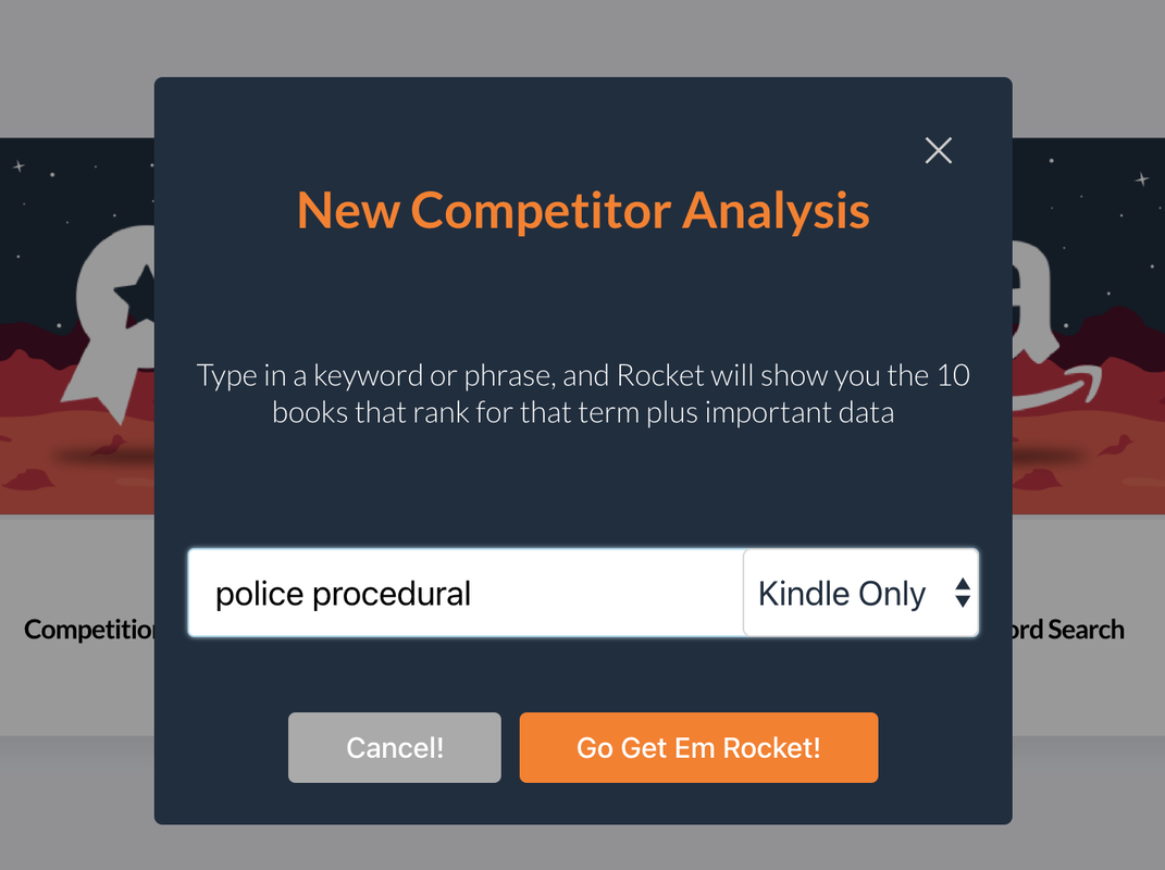 Publisher Rocket competition analyzer - input