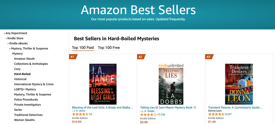 Amazon bestseller list - example