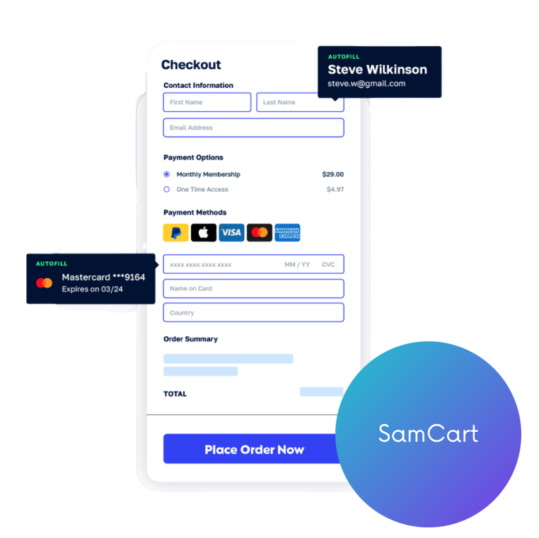 SamCart features