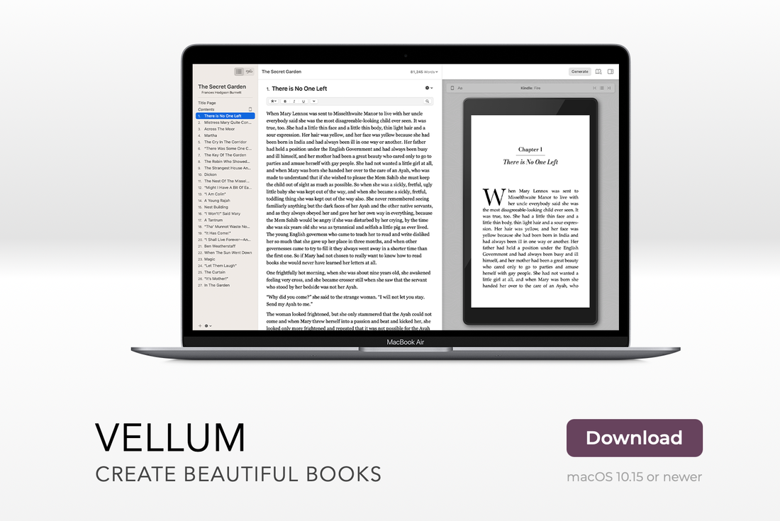 Vellum software for ebook and paperback formatting